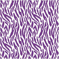 Purple Tiger and Zebra Stripes Animal Skin Pattern Vector