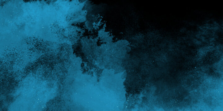 Abstract dark blue watercolor cloudiness, mist, or smog background. Moody Teal and Black Abstract Cloud Texture.  White and ash messy wall stucco texture background .