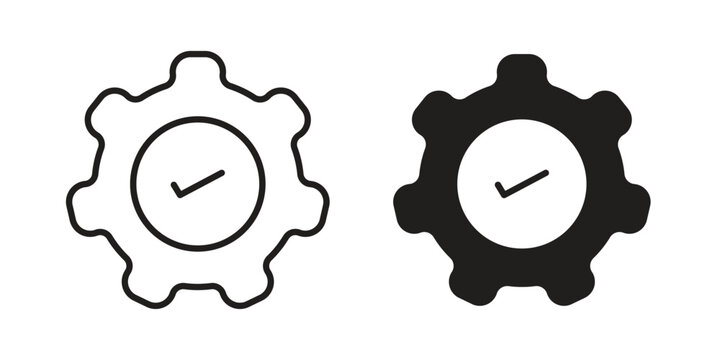 Execution icon illustration, thin line vector, web design sign,