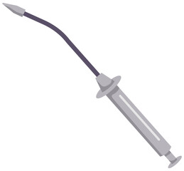 Amalgam Carrier Dental Instrument Illustration. Editable Color Vector