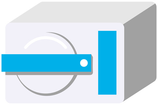 Autoclave Sterilizer Machine Illustration. Editable Color Vector