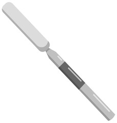 Dental Spatula Illustration. Editable Color Vector