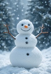 snowman on the snow