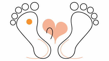 Show your feet some love with this podiatry design, perfect for health and wellness campaigns or promoting self care for happy, healthy feet today