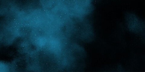 Abstract dark blue watercolor cloudiness, mist, or smog background. Moody Teal and Black Abstract Cloud Texture.  White and ash messy wall stucco texture background .