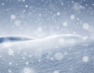 christmas background with snow