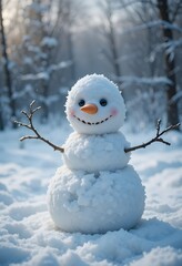 snowman in the forest