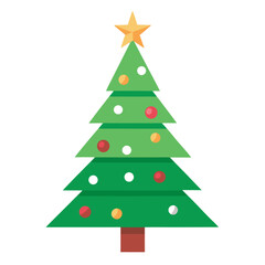 Minimal Christmas Tree Clipart Simple geometric and hand-drawn tree shapes in modern flat style