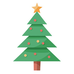 Minimal Christmas Tree Clipart Simple geometric and hand-drawn tree shapes in modern flat style