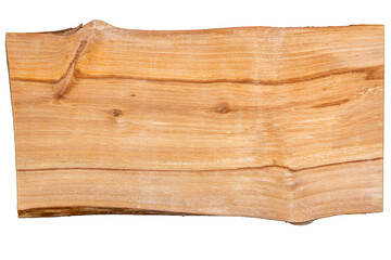 A high-quality close-up image of a natural plum wood plank with a distinct grain pattern and warm brown tones.