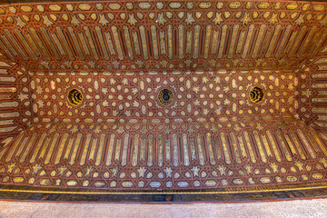 Interiors of Nasrid palace in Alhambra, Granada, Spain