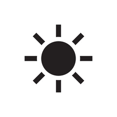 Sun Brightness Light Mode Setting Interface Symbol