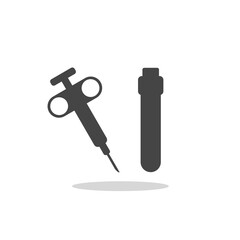 Biopsy set icon with shadow