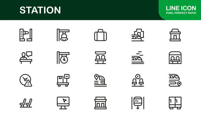 Innovative Station Icon Pack demonstrating Railway Apps, Metro Dashboards, Bus Tools, and Travel Trackers

