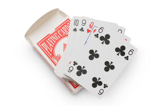 Playing cards isolated on transparent background