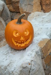 jack o lantern in the garden