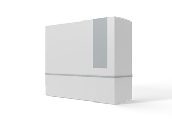 Box Mockup with Paper Seal Band for Product Packaging