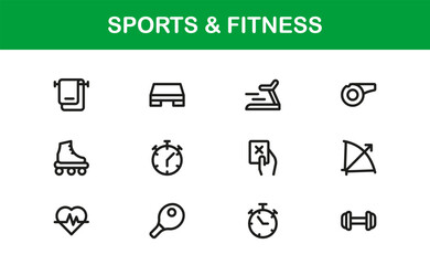 Professional Sports and Fitness Icon Library exploring Training Dashboards, Exercise Apps, and Athletic Tools
