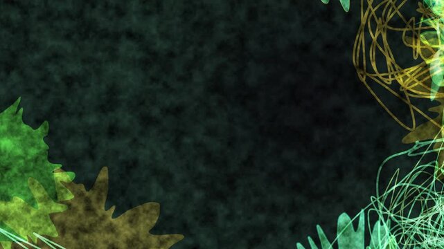 Dark green textured background with subtle lighter green abstract patterns and a hint of a light source in the upper center