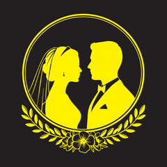 silhouette of a couple in love