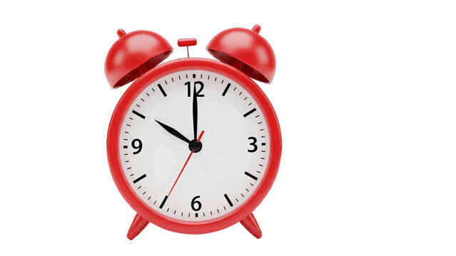 Vector illustration of red alarm clock
