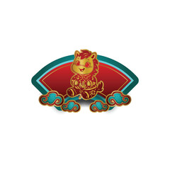 Cute lunar new year horse chinese zodiac sign decorative graphic