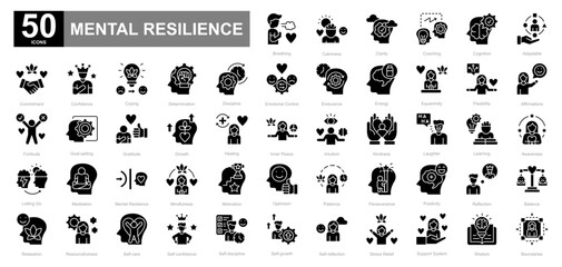 Mental Resilience glyph iconset