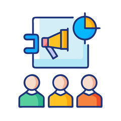 Marketing presentation with audience analysis for a specific product