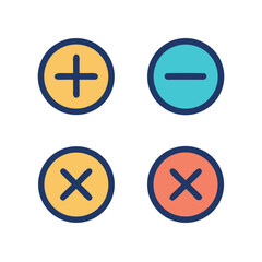 Obraz premium Math symbols arranged in a clean, geometric graphic style