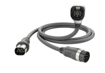 High-quality microphone cable with xlr connectors for professional audio applications isolated on transparent background