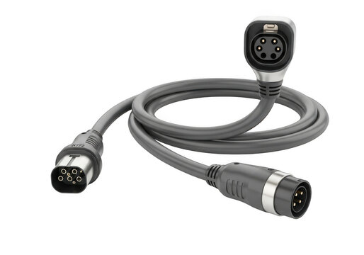 High-quality microphone cable with xlr connectors for professional audio applications isolated on transparent background