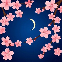 flower, blossom, floral, vector, pattern, pink, nature, spring, cherry, illustration, design, flowers, decoration, tree, wallpaper, plant,  art, seamless, card, frame, beauty, summer,  leaf