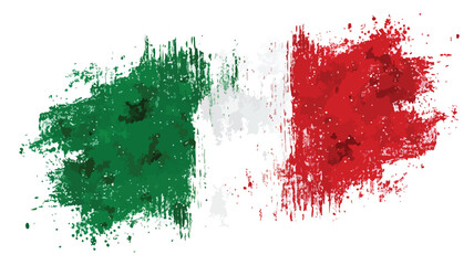 Professional Italy Flag Design on Painted Background Vector Illustration