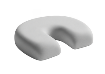 Comfortable ergonomic u shaped travel neck pillow for relaxing journeys isolated on transparent background