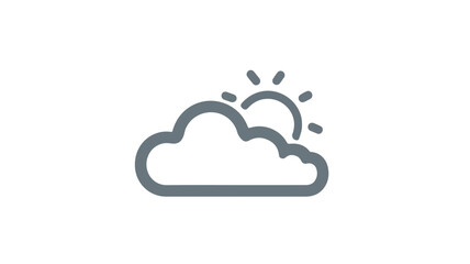 Overcast Weather Forecast Cloud Solid Icon Concept Vector