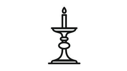 Elegant Vintage Candlestick Holder Solid Icon for Home Decor Ideas