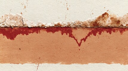A wall with red stains and a white background