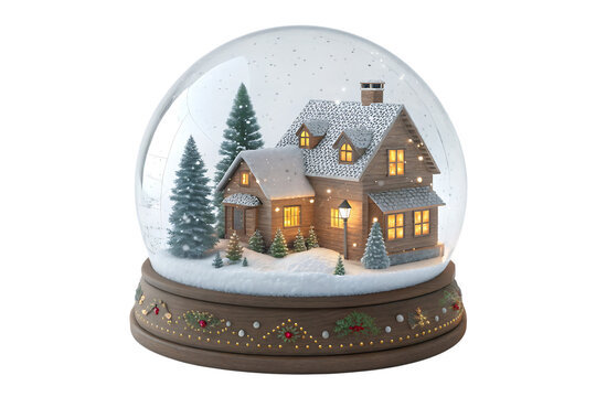 Christmas Snow Globe Scene Wonderland