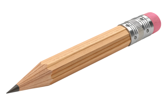 Classic wooden pencil with pink eraser art - Powered by Adobe