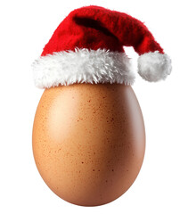 Festive Egg Santa Hat Joyful Holiday Season Food Celebration Merry X-mas Celebration Delicious Surprise