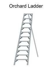 Orchard Ladder or Three-legged movable ladder for ladder safety in Orchard Ladders with backup stand support ladder at work, Orchard Ladder with three stand 3 legs.Easy to climb and reach the ceiling 