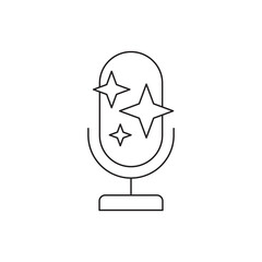 Premium Quality Featured Microphone with Sparkles Icon