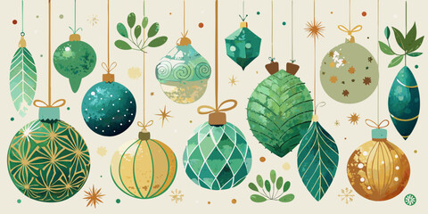 Colorful seamless Easter egg pattern and winter holiday Christmas decoration design