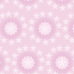 Abstract Floral Pattern with Soft Pink Background