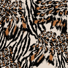 Leopard skin pattern texture; Fashionable print
