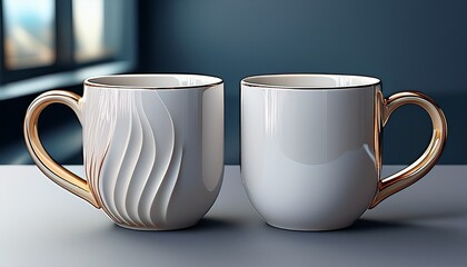 porcelain coffee mugs clean and modern design