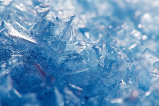 Close-up View of Shimmering Blue Crystals Reflecting Light in a Natural Setting - Powered by Adobe