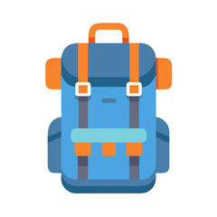 Vector illustration of a backpack on a black background