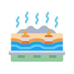 Aroma therapy illustration with candles and essential oil diffuser