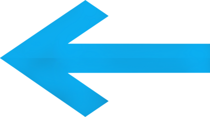 Bold bright blue arrow points left, symbolizing direction, navigation, or a clear path forward for modern design and communication projects.